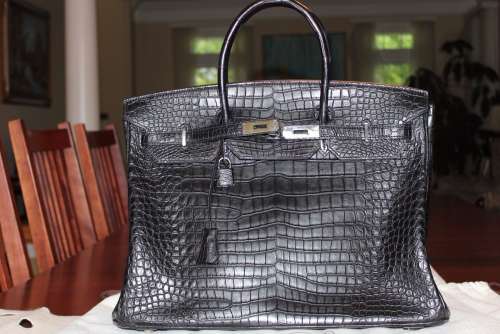 Hermes Birkin Bag 40 Porosus Crocodile Noir Black NEW RARE DESIGNER LUXURY